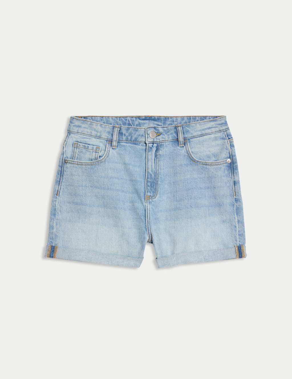 Mom Pure Cotton Denim Shorts (6-16 Yrs)
