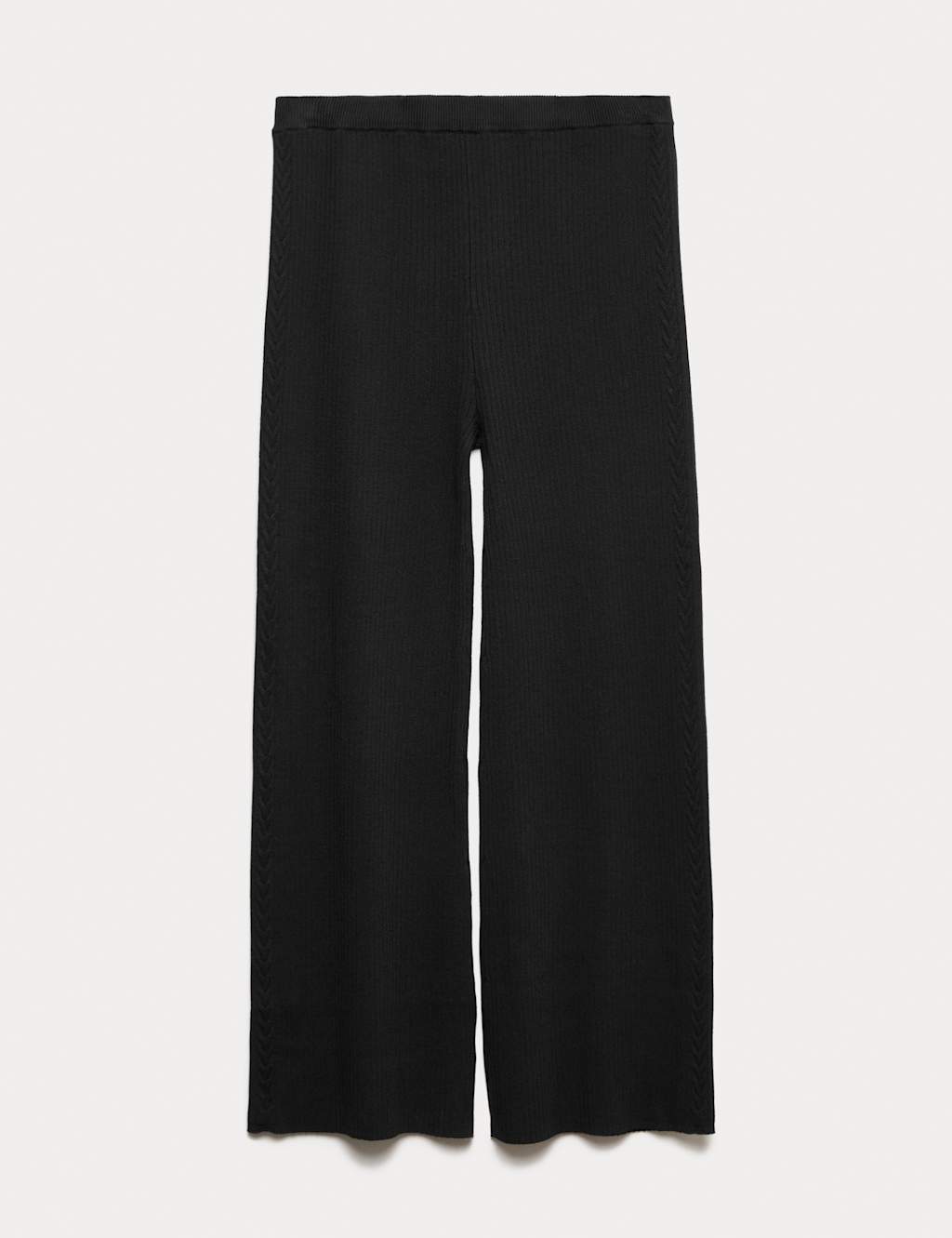 M&S Knitted Flared Trousers (6-16 Yrs) Black