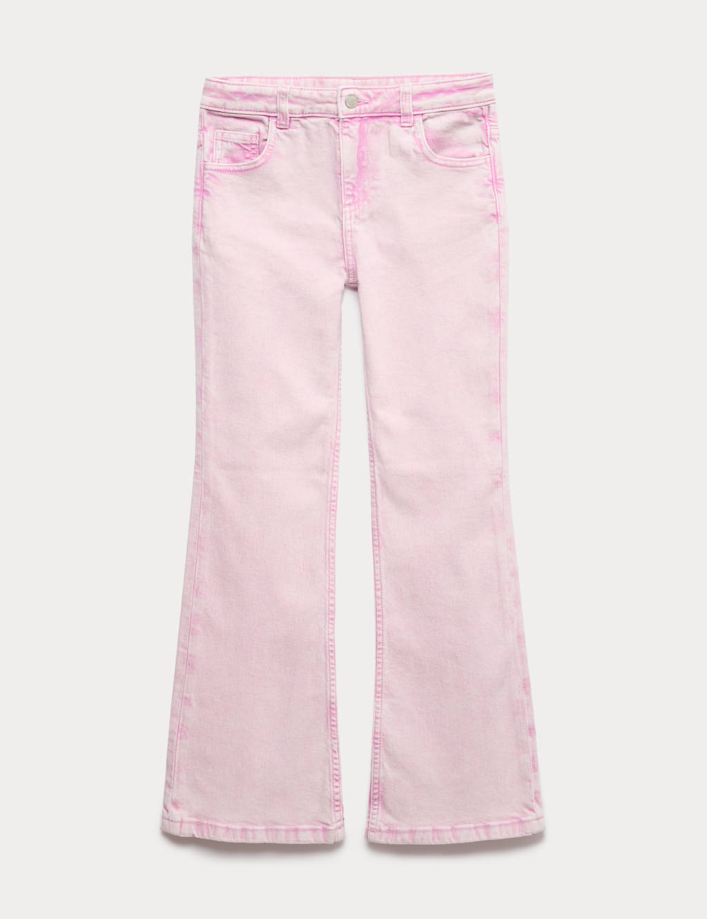 M&S Girls Denim Kickflare Jeans (6-16 Yrs) - 15-16 Years - Pink