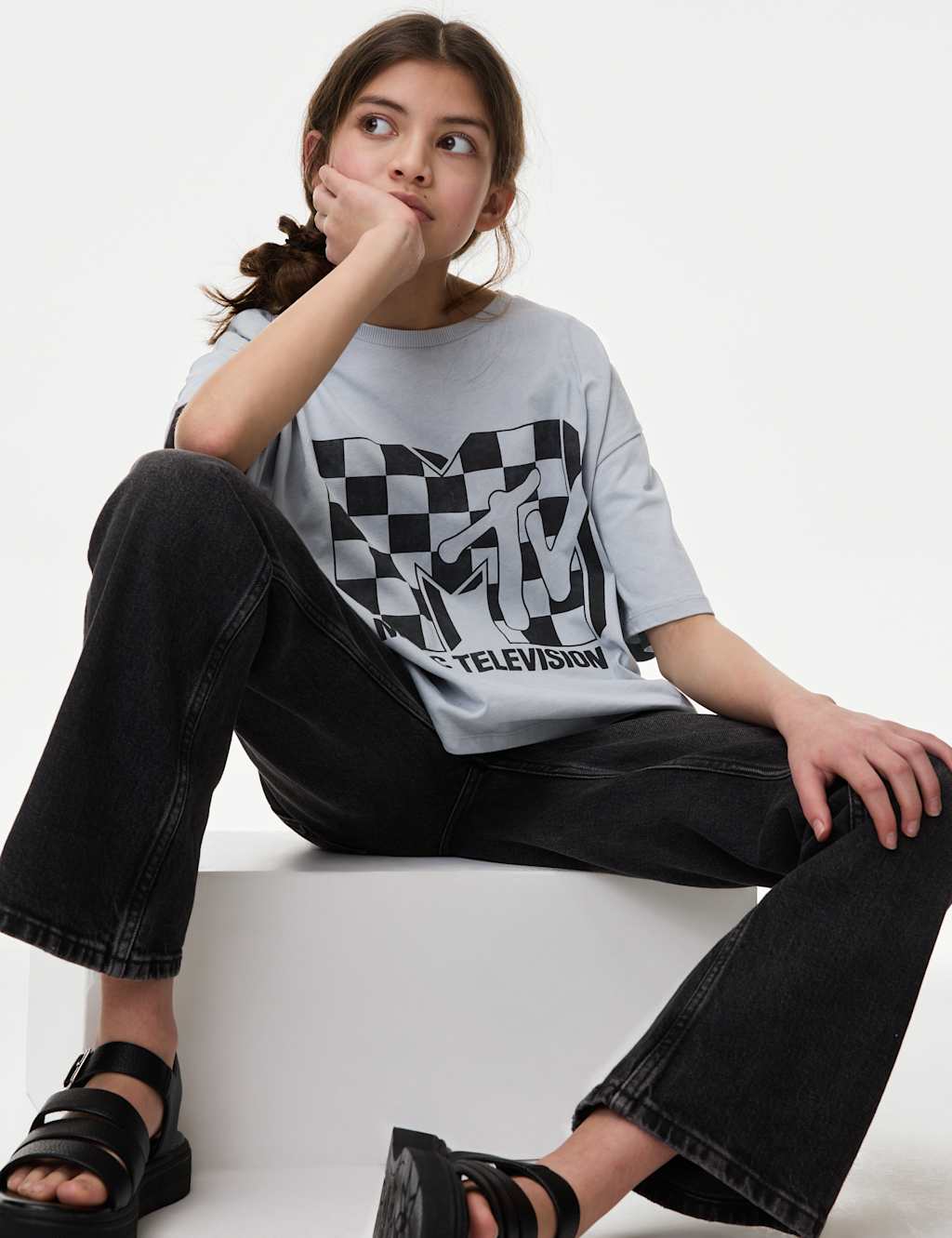 Pure Cotton MTV™ Cropped T-Shirt (6-16 Yrs)