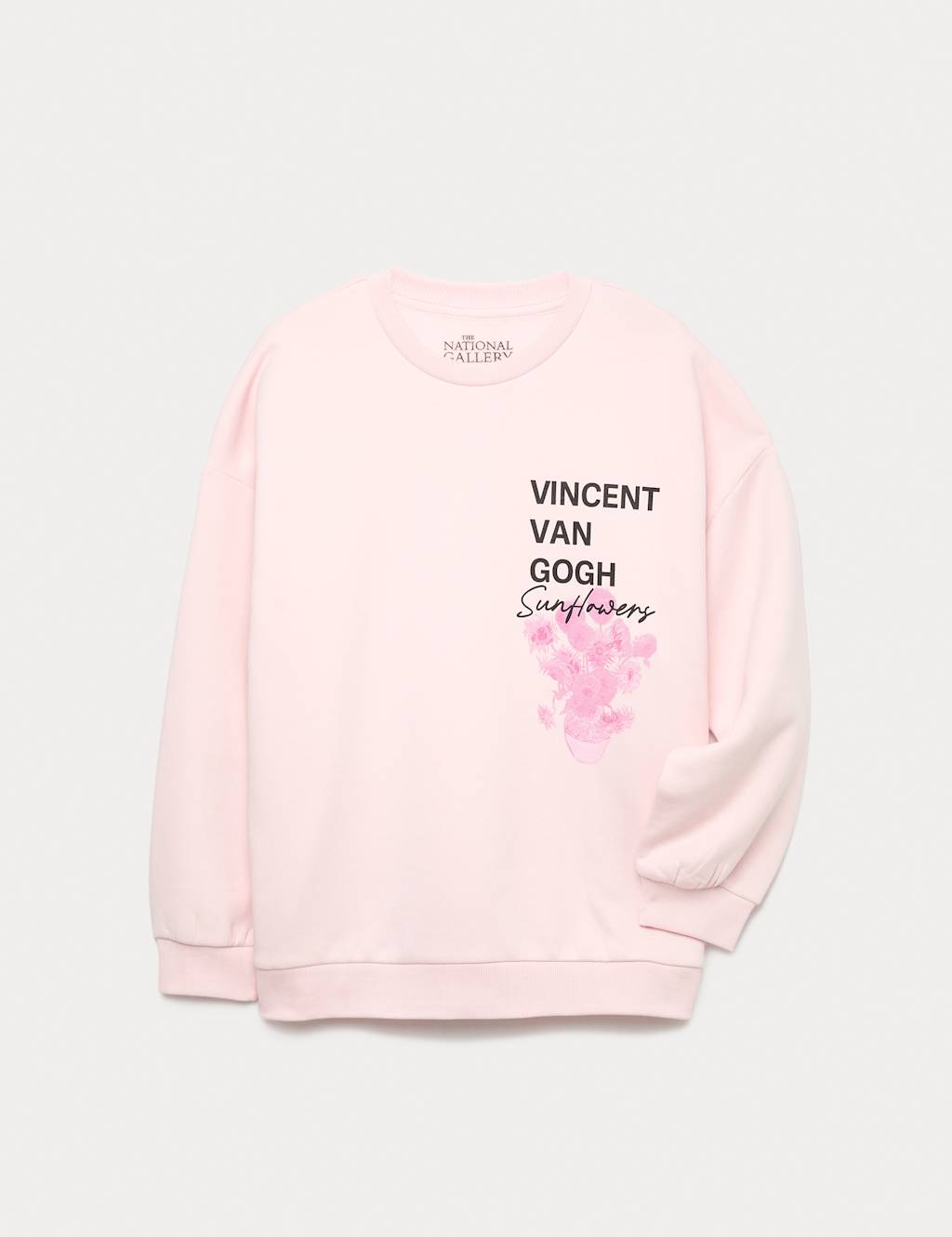 M&S Pure Cotton National Gallery Sweatshirt (6-16 Yrs) Pink