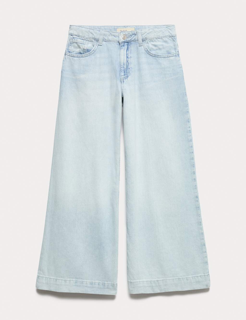 M&S Girls Wide Leg Denim Jeans (6-16 Yrs) - 10-11 Years - Light Denim