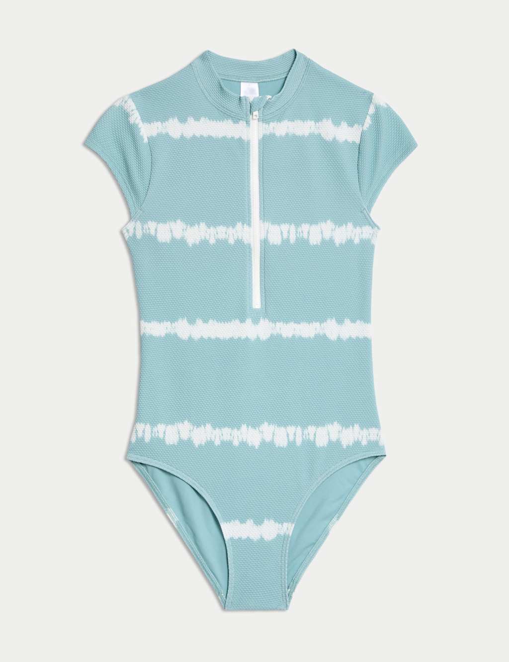 Striped Tie Dye Zip Swimsuit (6-16 Yrs)