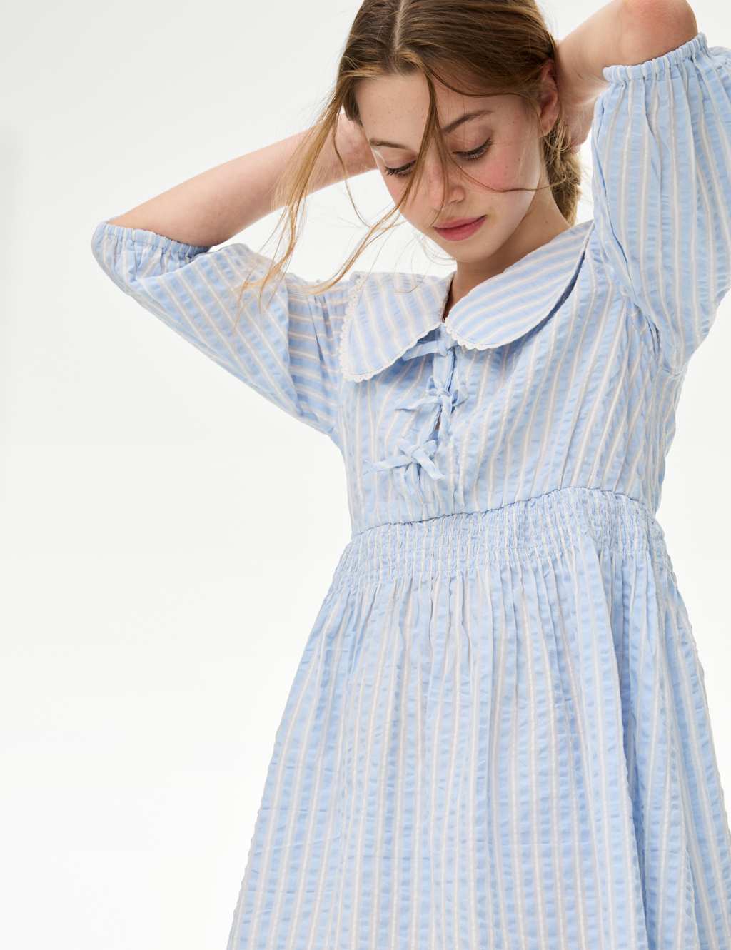 Pure Cotton Striped Dress (6-16 Yrs)
