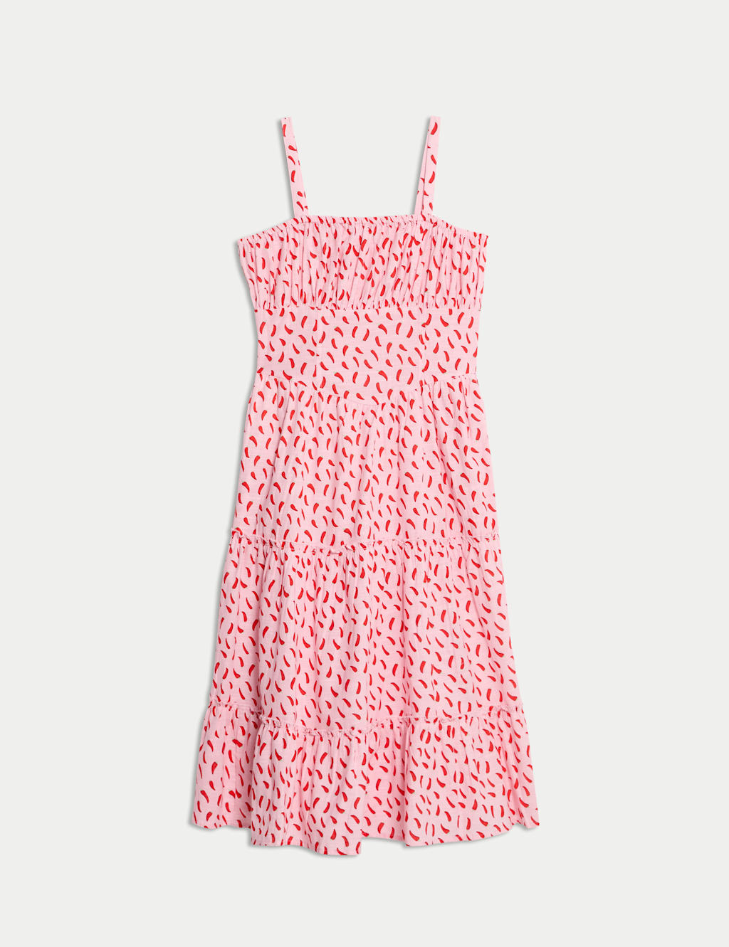 Pure Cotton Chilli Print Maxi Dress (6-16 Yrs)
