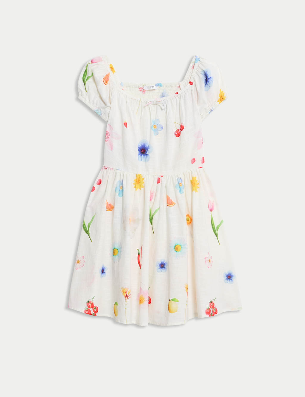 Pure Cotton Floral Dress (6-16 Yrs)