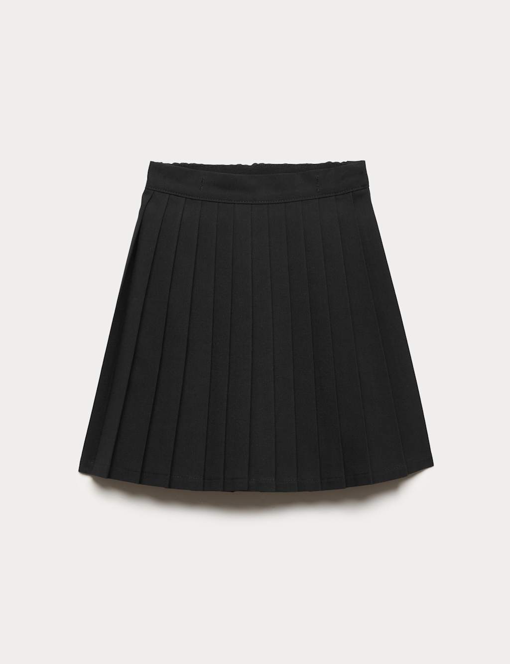 M&S Girls Easy Dressing Pull On School Skirt (2-16 Yrs) - 5-6 Years - Black
