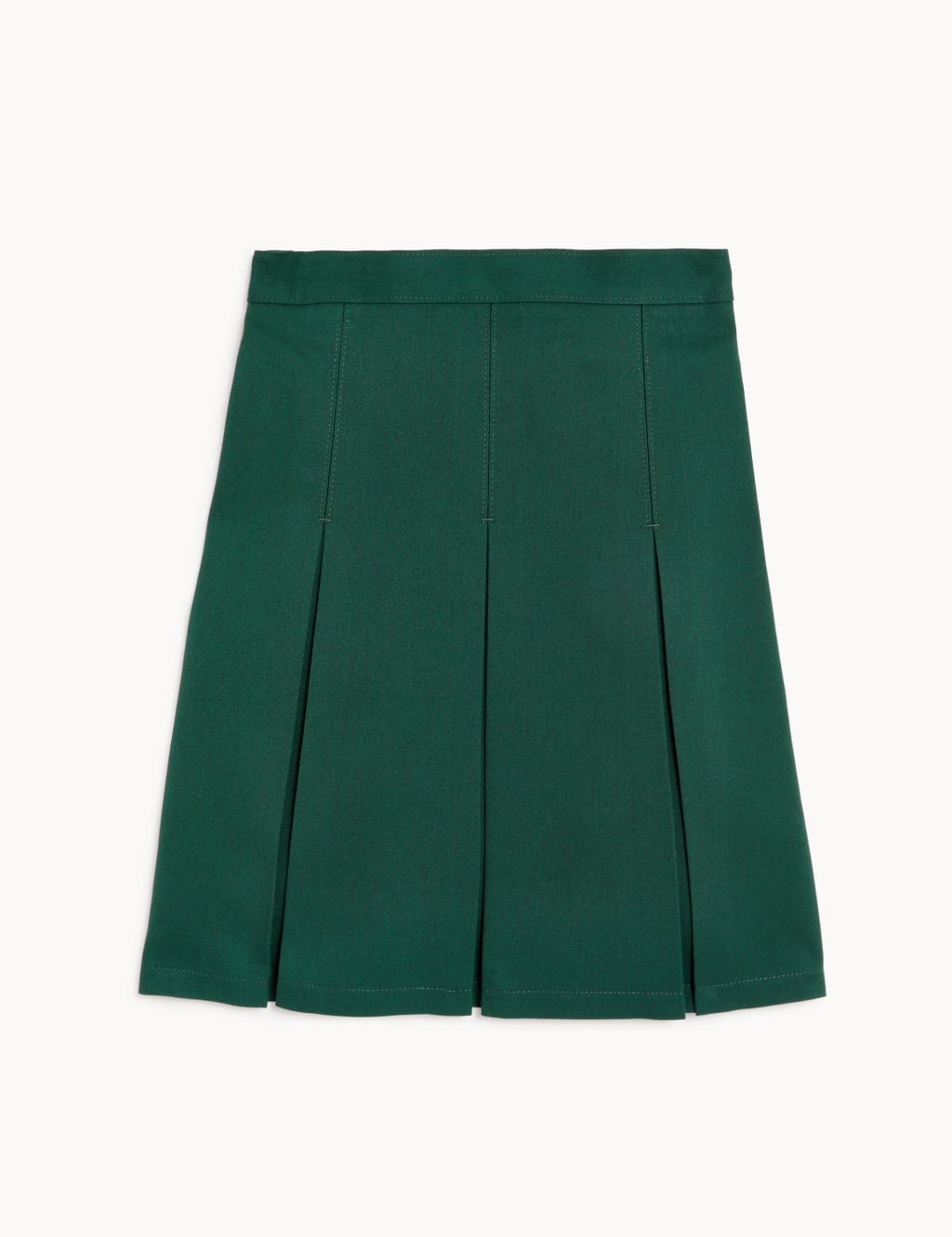 M&S Girls Permanent Pleats School Skirt (2-16 Yrs) - 2-3 Years - Green