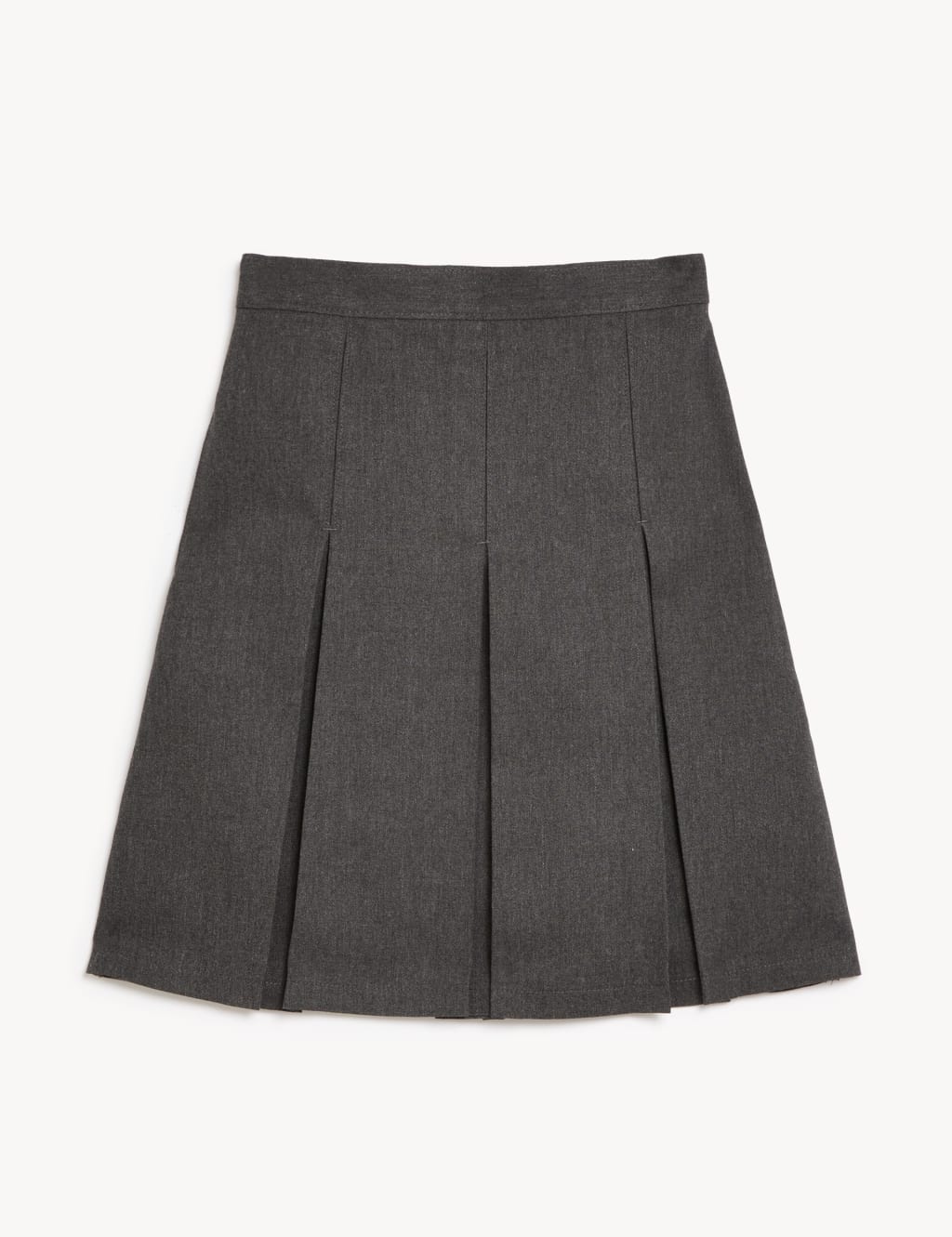 M&S Girls Permanent Pleats School Skirt (2-16 Yrs) - 12-13 Years - Grey