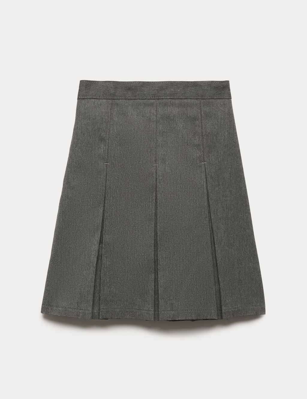 M&S Girls Slim Fit Permanent Pleats School Skirt (2-18 Yrs) - 7-8 Years - Grey