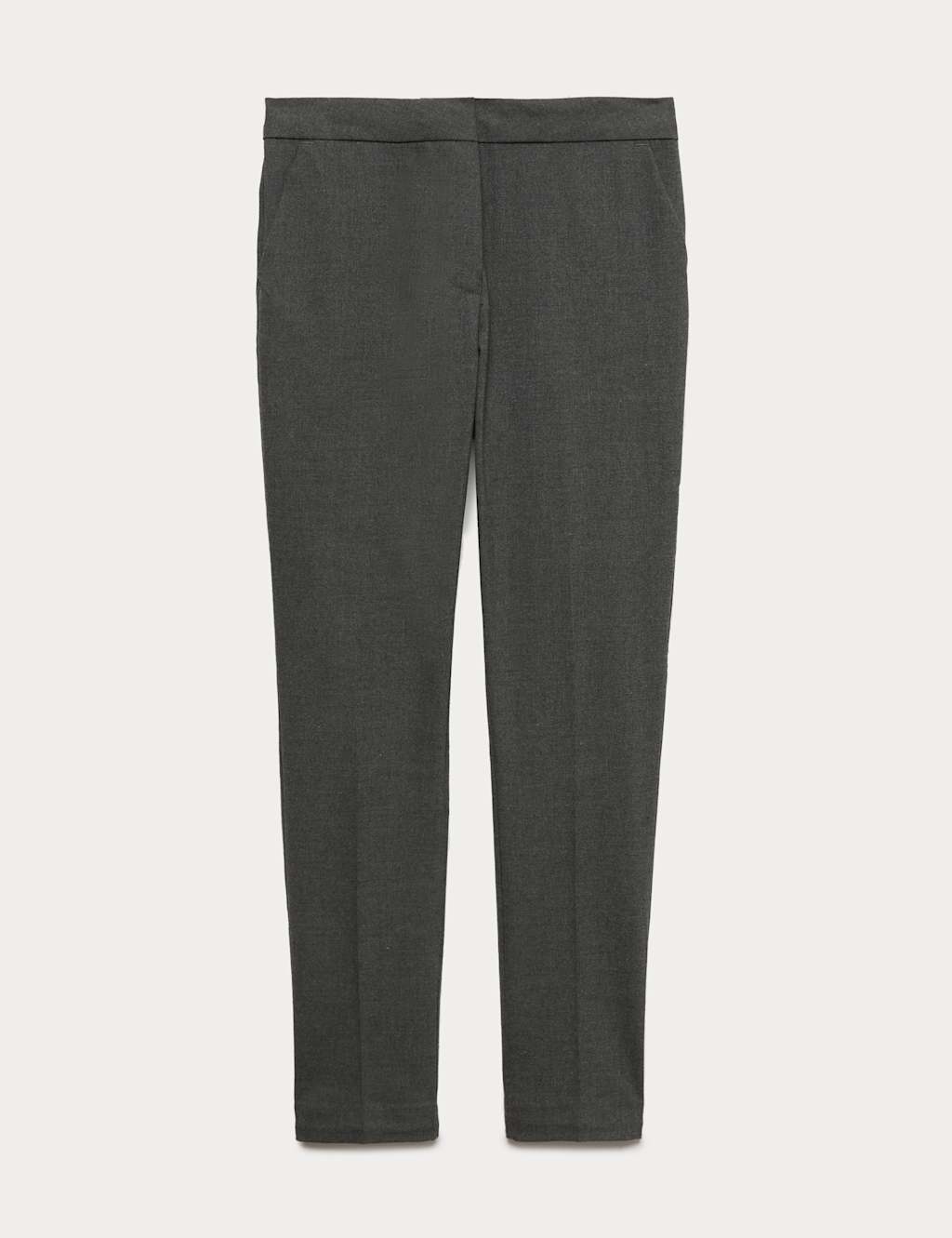 M&S Girls Super Skinny Leg School Trousers (2-18 Yrs) - 7-8 Years - Grey