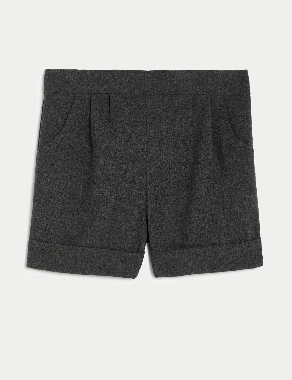M&S Girls Turn Up School Shorts (2-16 Yrs) - 15-16 Years - Grey
