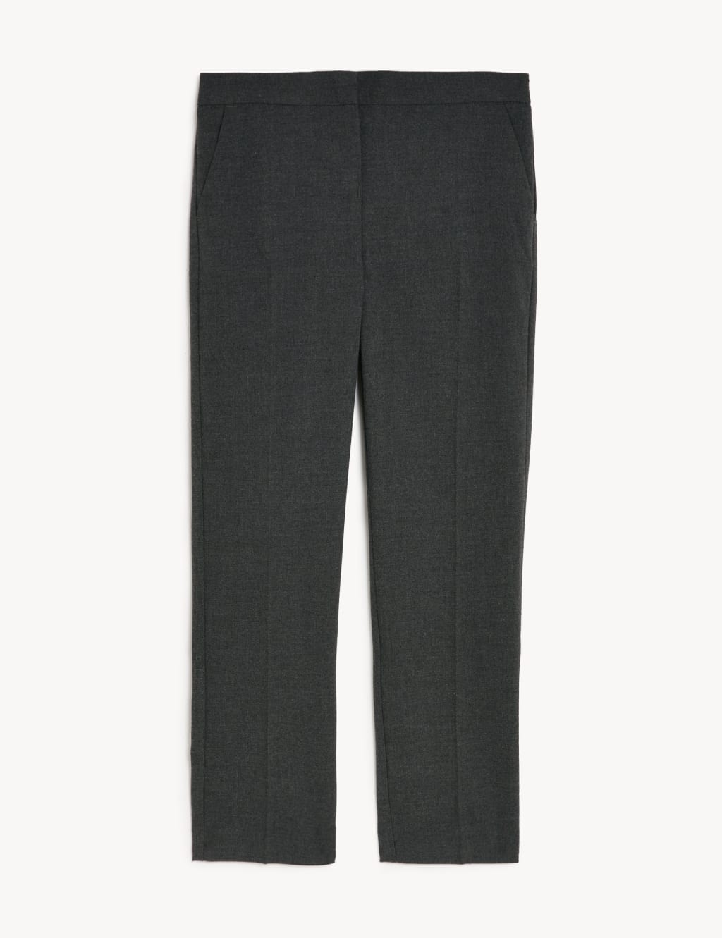 M&S Girls Slim Leg School Trousers (2-18 Yrs) - 17-18 Years - Grey