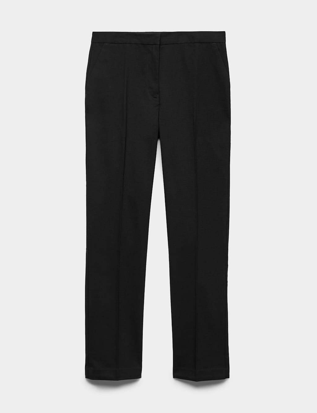 M&S Girls Slim Leg School Trousers (2-18 Yrs) - 11-12 Years - Black
