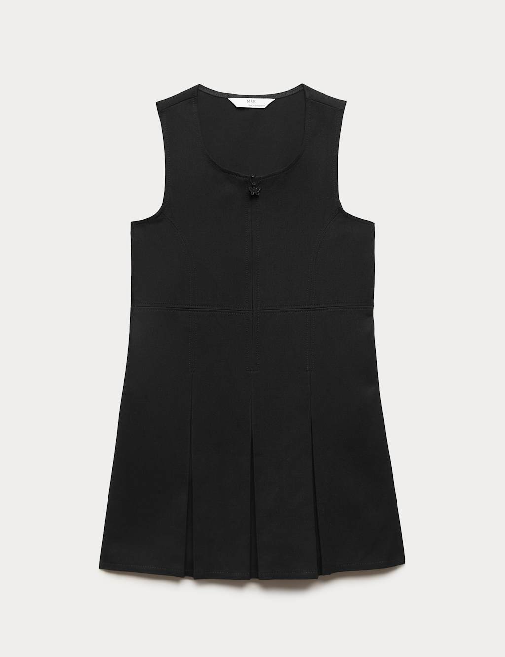 M&S Girls Pleated School Pinafore (2-12 Yrs) - 11-12 Years - Black
