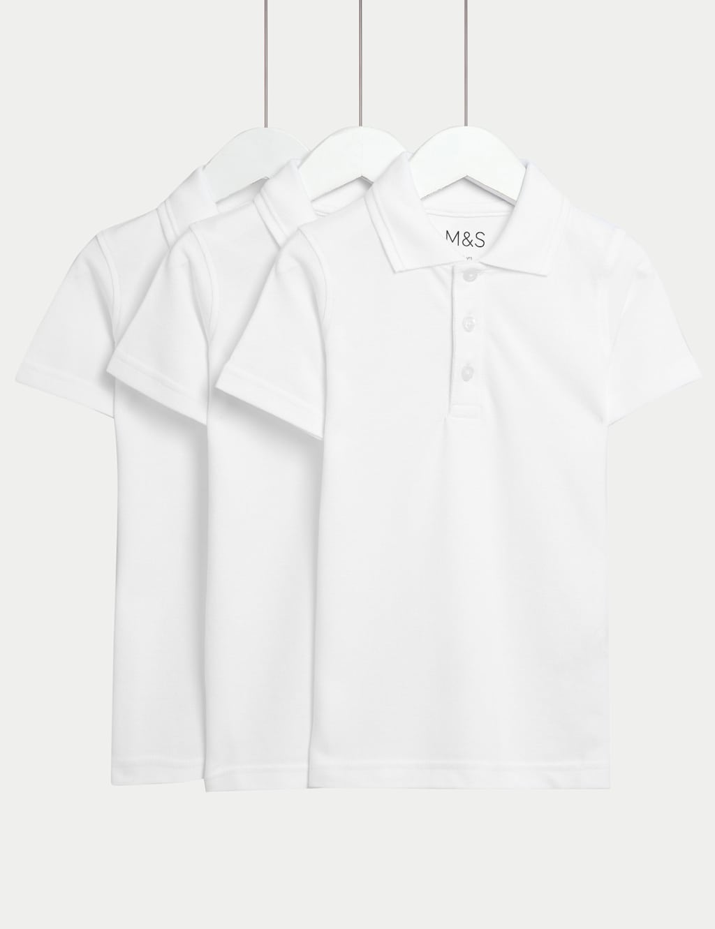 3pk Unisex Stain Resist School Polo Shirts (2-18 Yrs)
