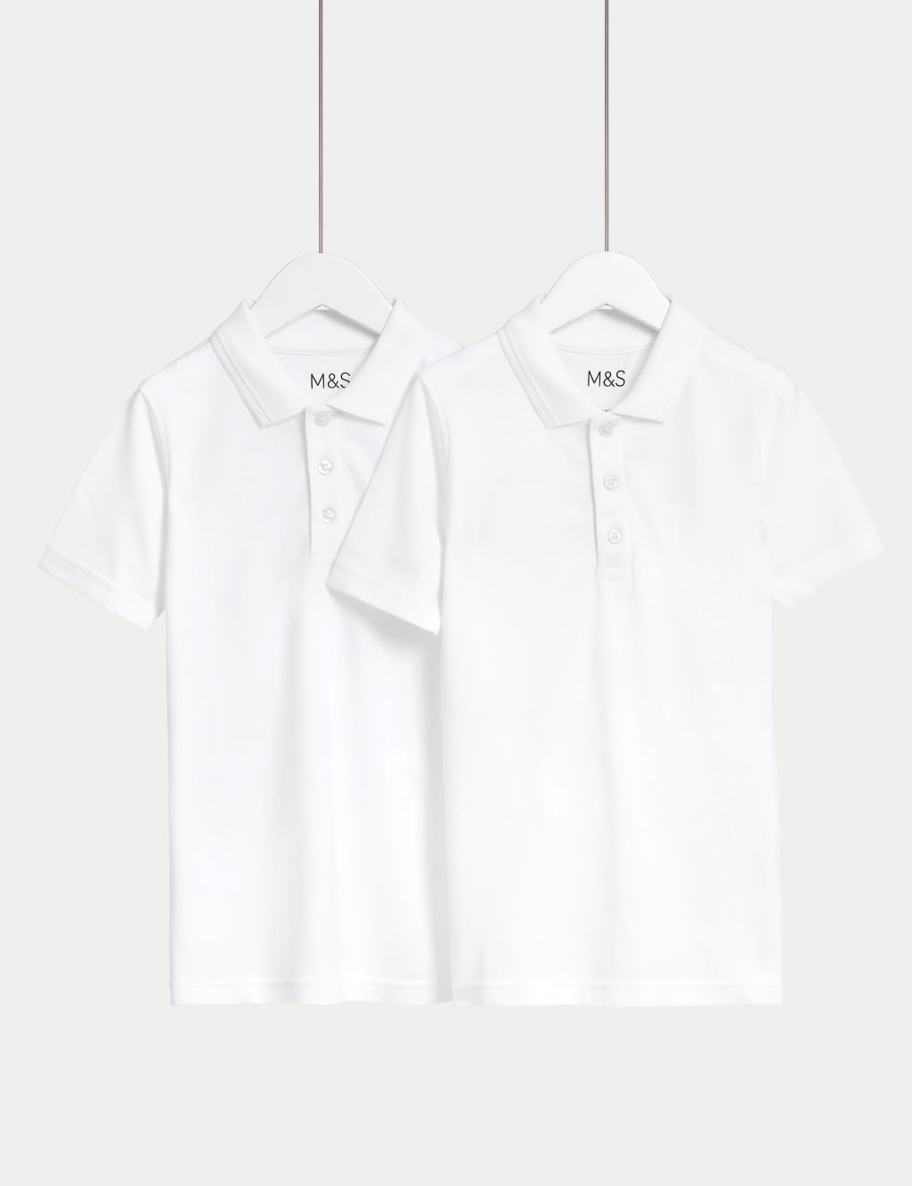 2pk Unisex Slim Stain Resist School Polo Shirts (2-18 Yrs)