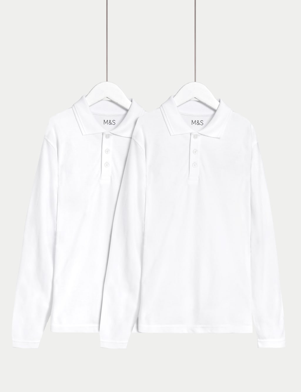 2pk Unisex Pure Cotton Stain Resist School Polo Shirts (2-18 Yrs)