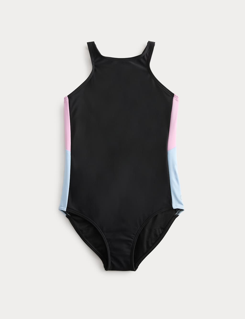 Goodmove Girls Colour Block Sports Period Swimsuit (8-16 Yrs) - 9-10 Years - Black Mix