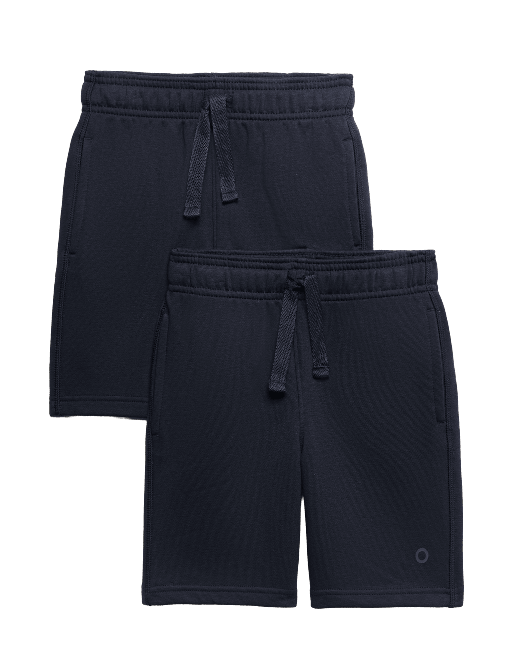 Goodmove Boys 2 Pack School Sweat Shorts (2-16 Yrs) - 12-13 Years - Navy