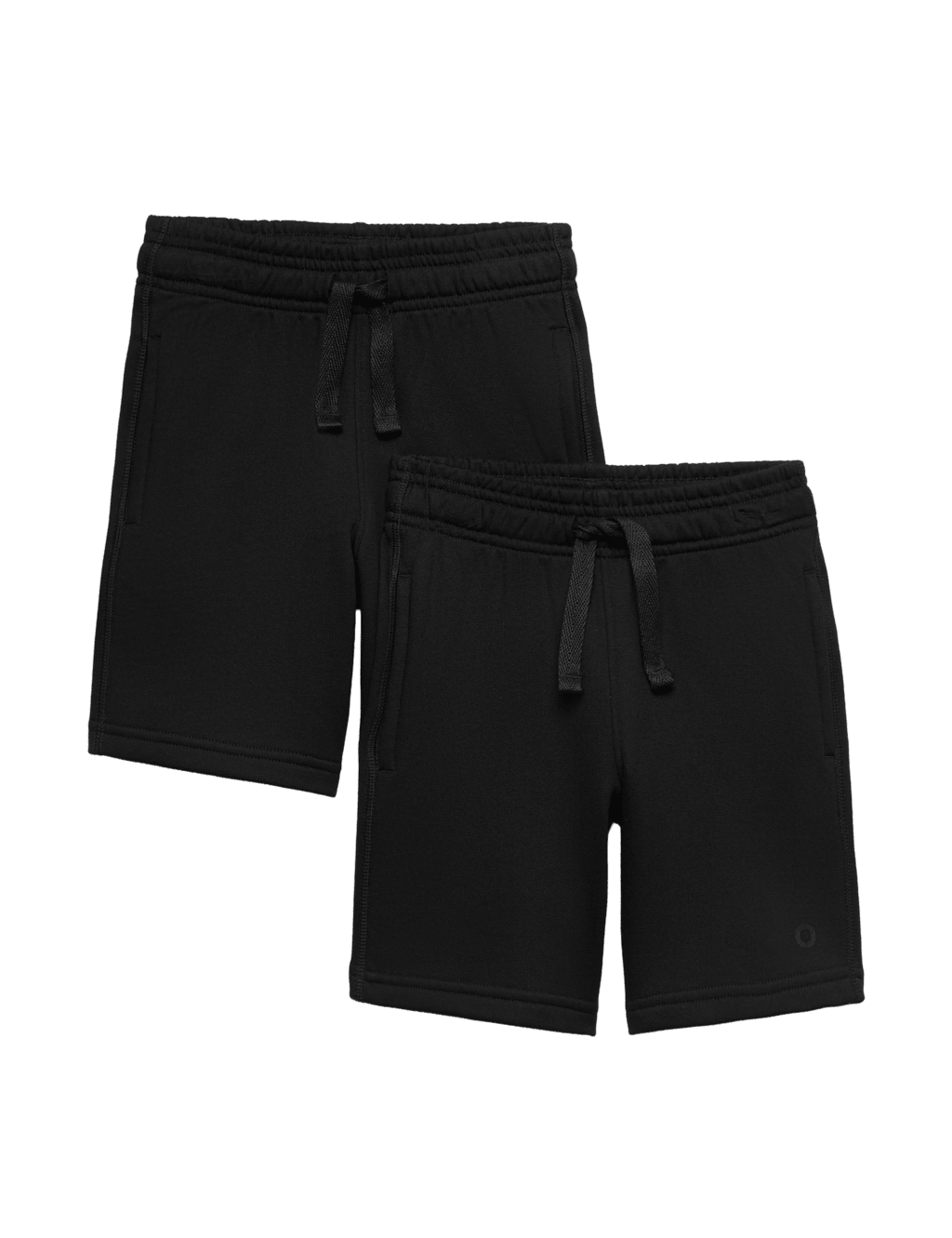Goodmove Boys 2 Pack School Sweat Shorts (2-16 Yrs) - 2-3 Years - Black