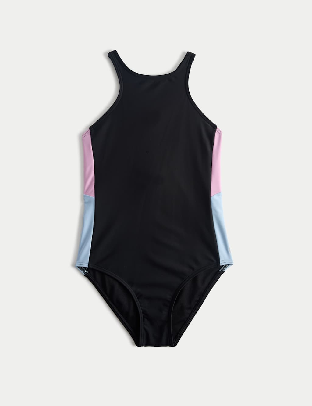 Goodmove Girls Colour Block Sports Swimsuit (6-16 Yrs) - 6-7 Years - Black Mix