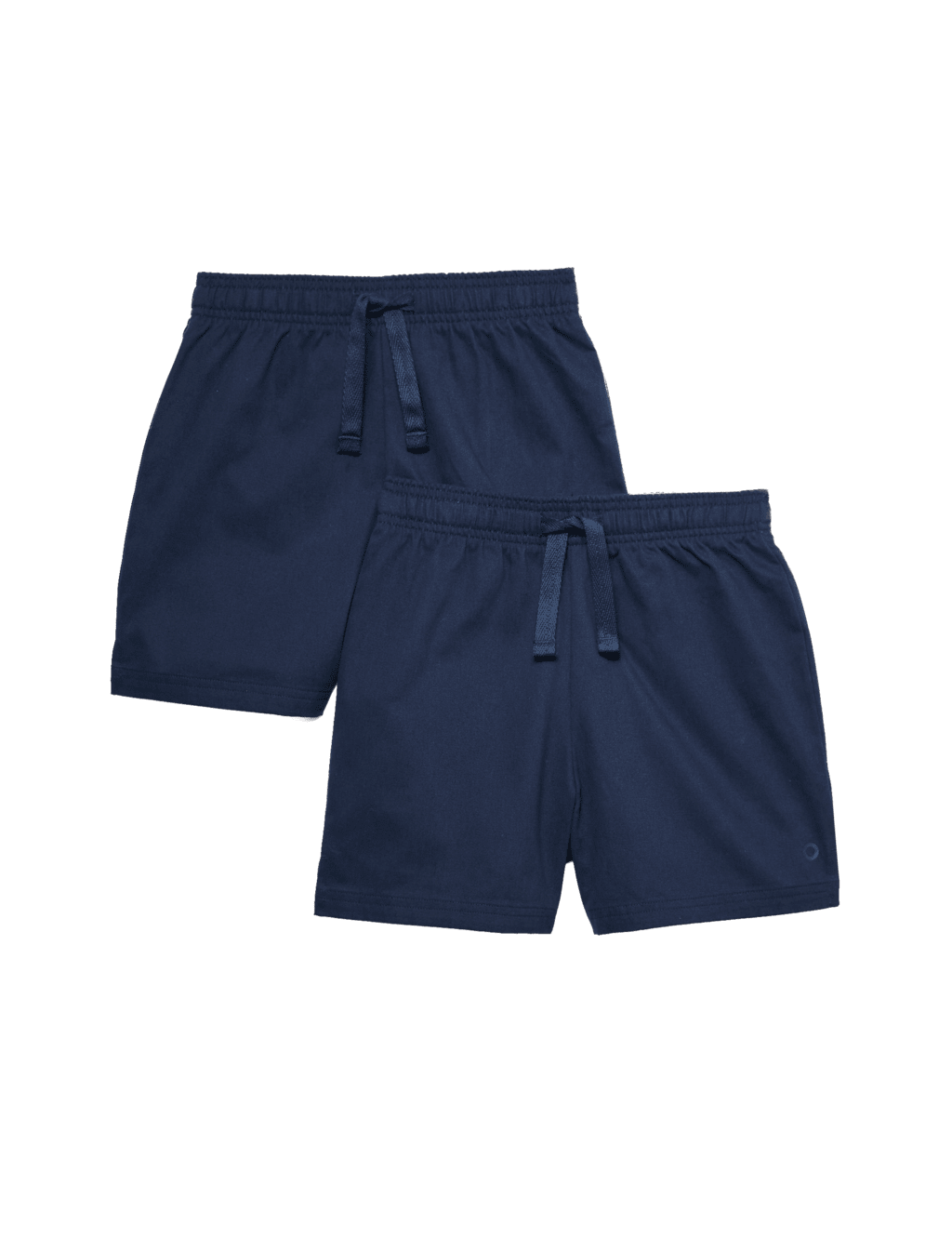 Goodmove Boys 2 Pack Pure Cotton School Shorts (2-16 Yrs) - 2-3 Years - Navy