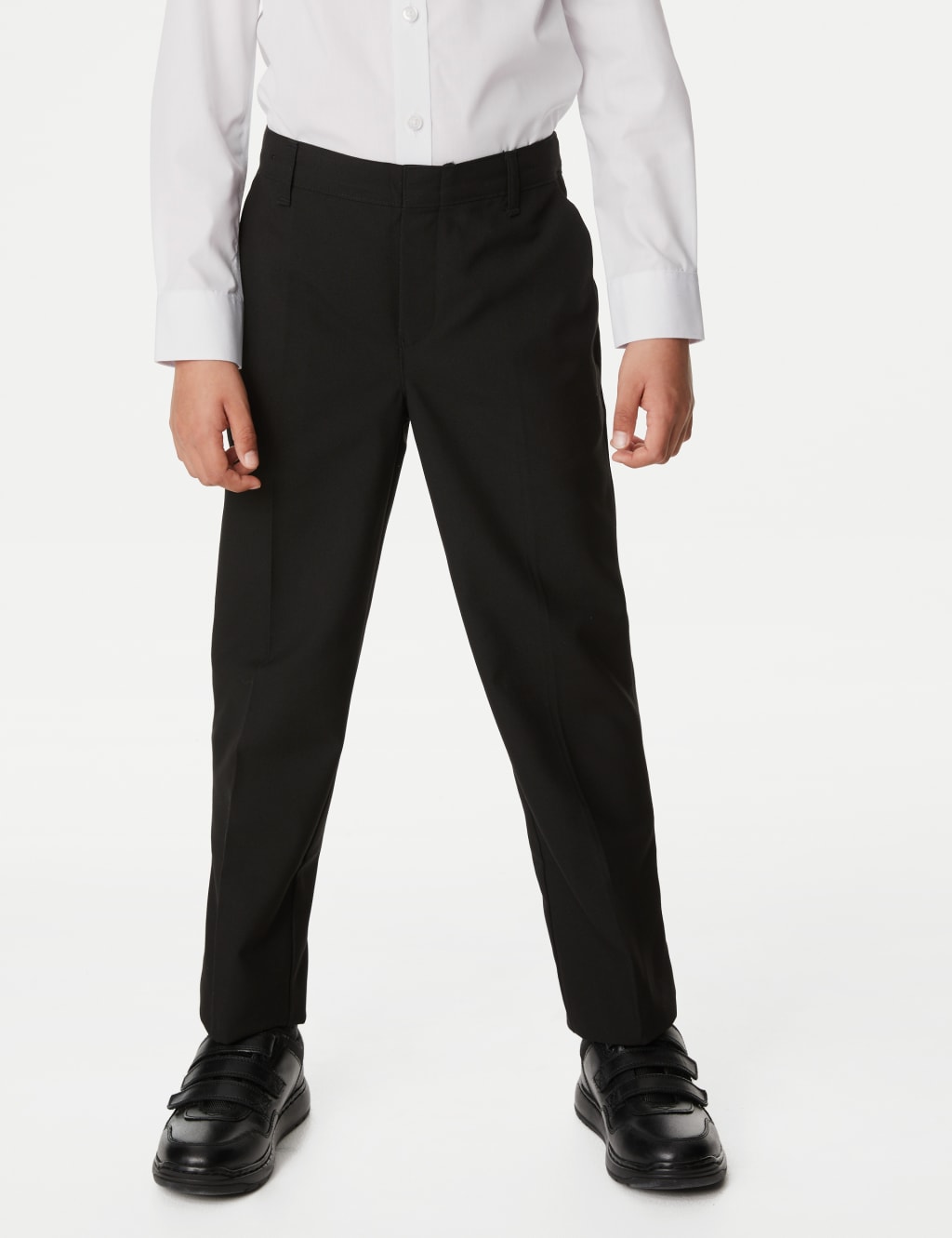 M&S Collection 2 Pack Boys Easy Dressing School Trousers (3-18 Yrs) - 10-11 - Black, Black