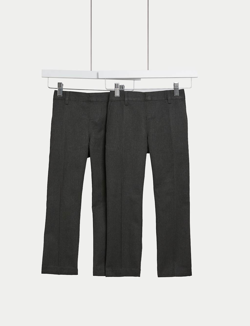M&S Collection 2 Pack Boys Regular Leg School Trousers (2-18 Yrs) - 15-16 - Black, Grey,Charcoal,Black