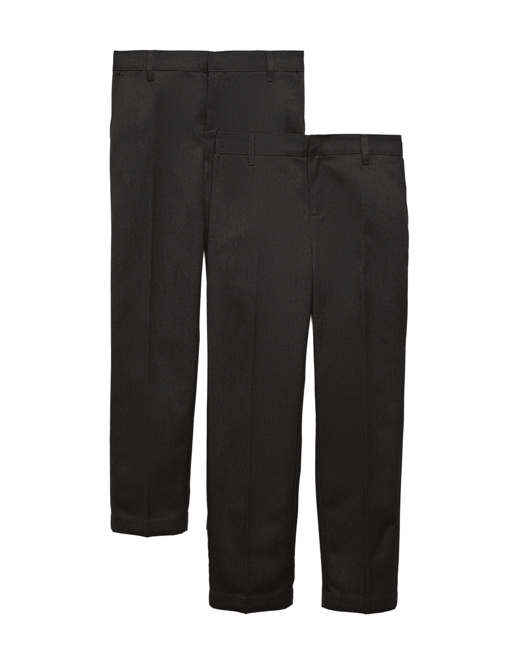 M&S Boys 2 Pack Slim Leg School Trousers (2-18 Yrs) - 2-3 Years - Charcoal