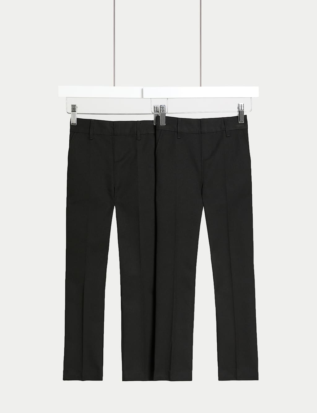 M&S Collection 2 Pack Boys Slim Leg School Trousers (2-18 Yrs) - 15-16 - Black, Black,Grey