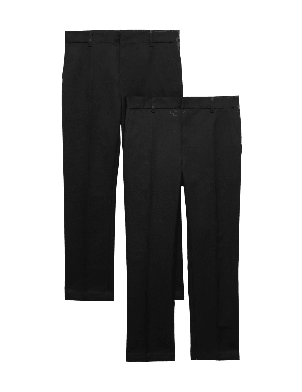 M&S Boys 2 Pack Slim Leg School Trousers (2-18 Yrs) - 2-3 Years - Black