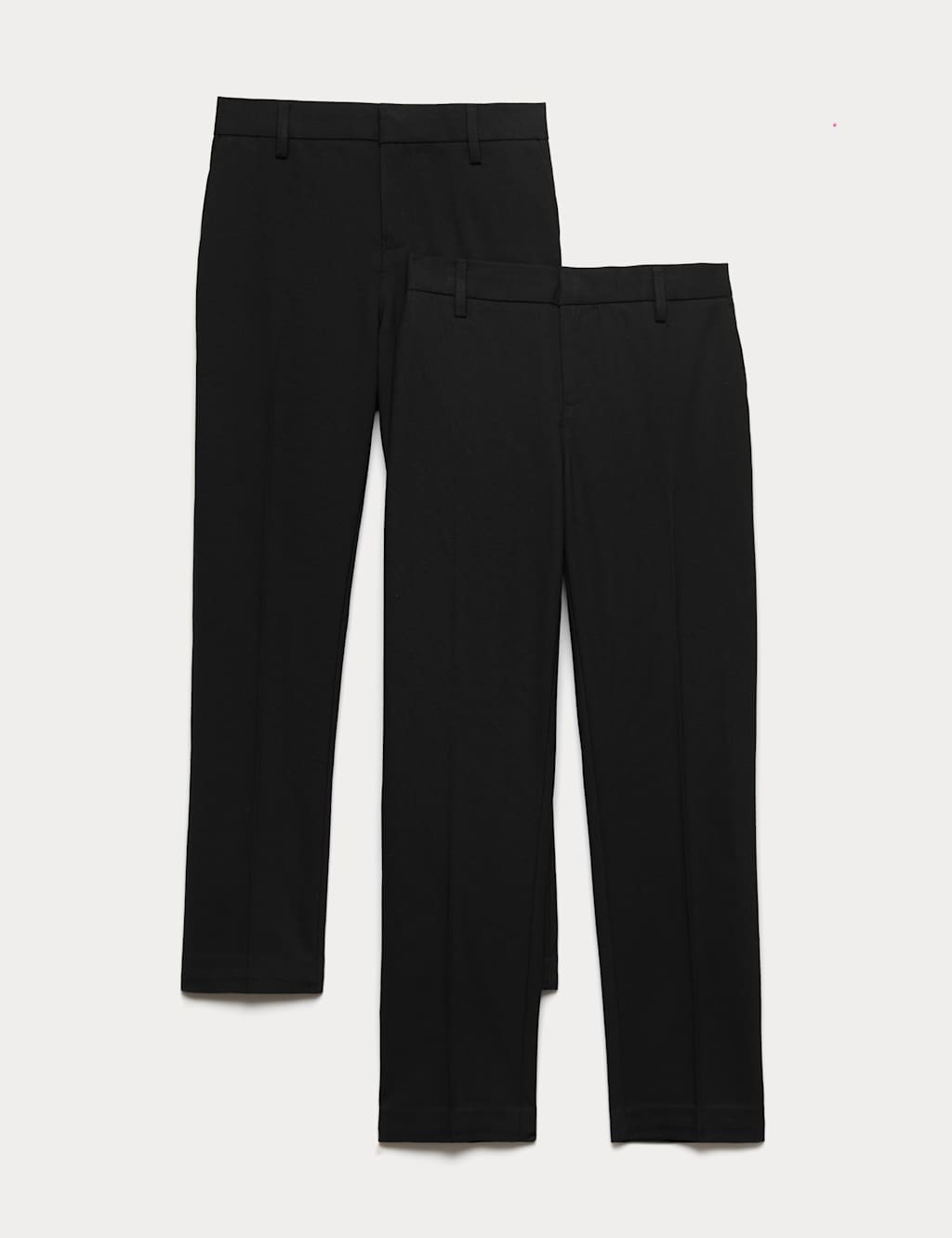 M&S Boys 2 Pack Slim Fit School Trousers (2-18 Yrs) - 2-3 Years - Black