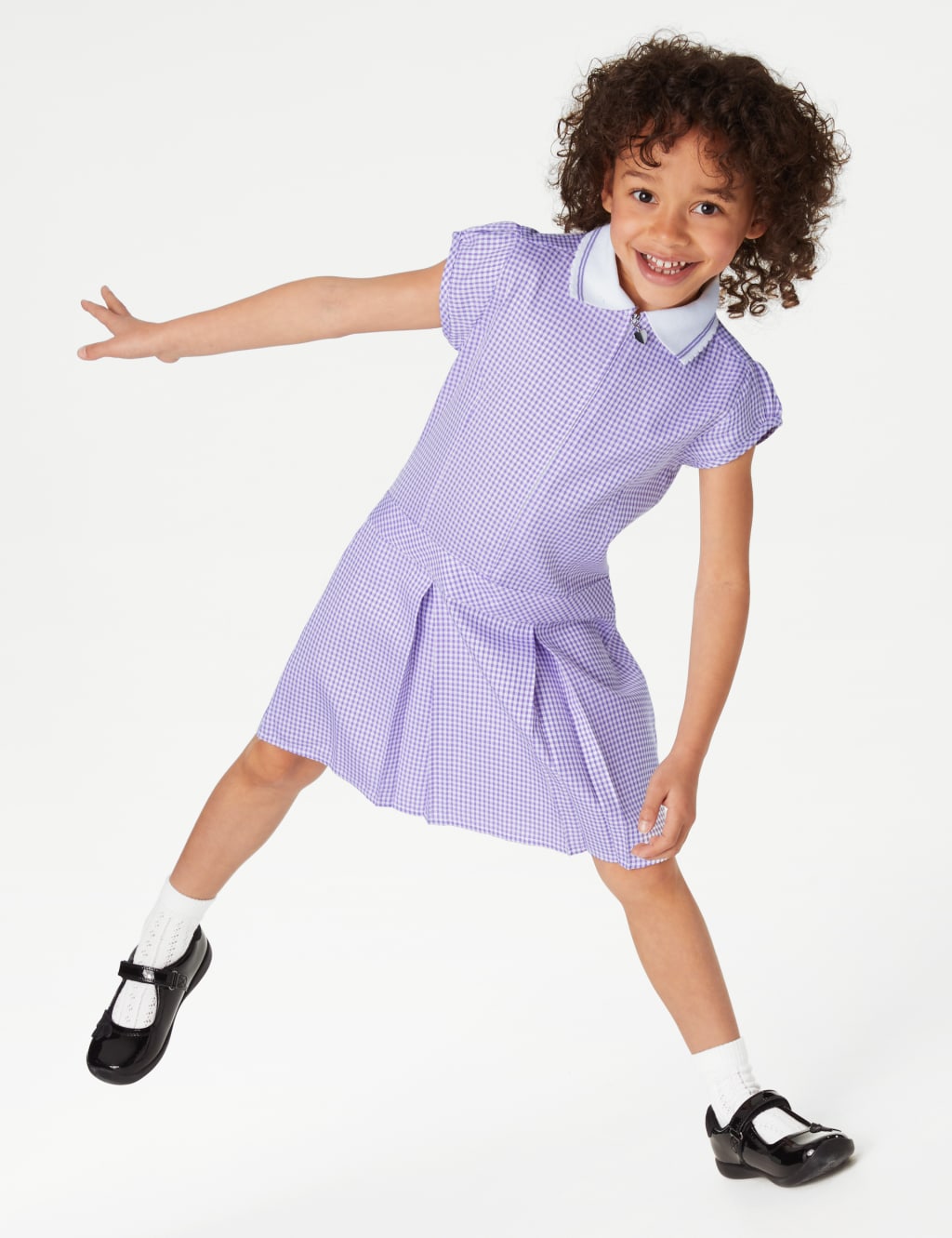 Lilac summer school dress top