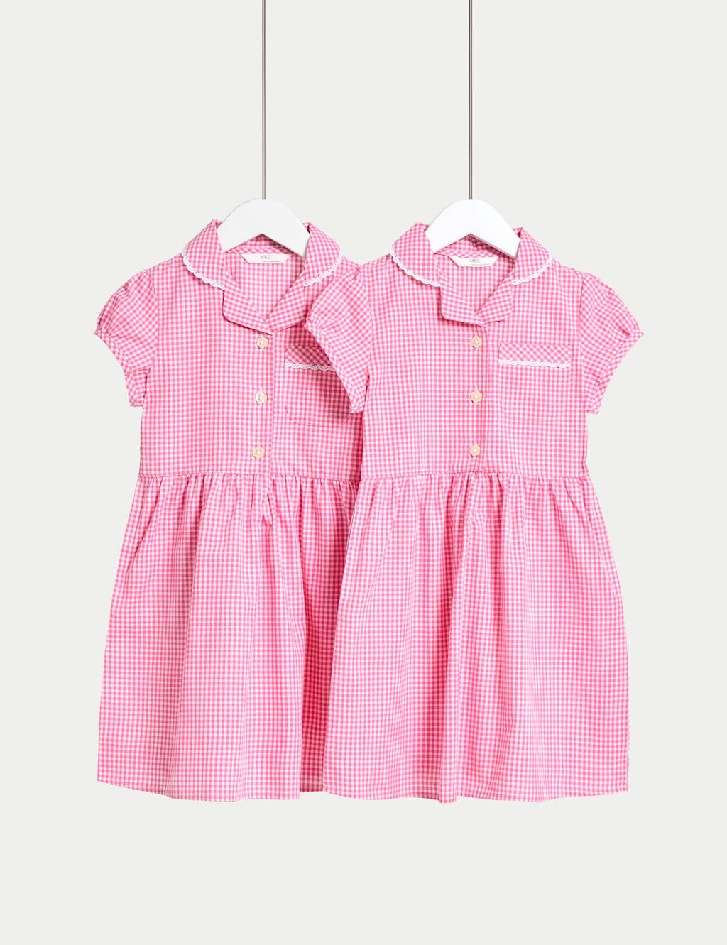 2pk Girls' Cotton Rich School Dresses (2-14 Yrs)