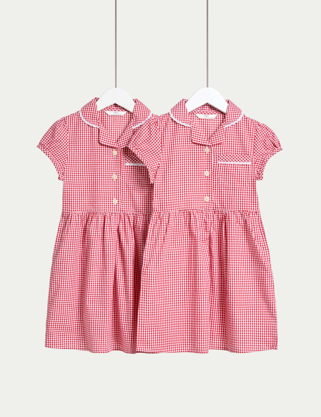 2pk Girls' Cotton Rich School Dresses (2-14 Yrs)
