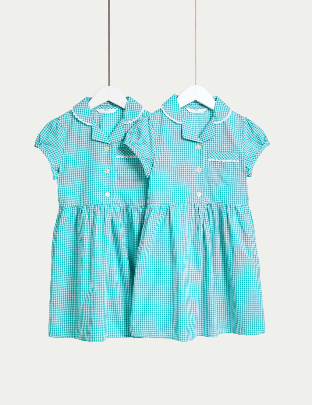 2pk Girls' Cotton Rich School Dresses (2-14 Yrs)