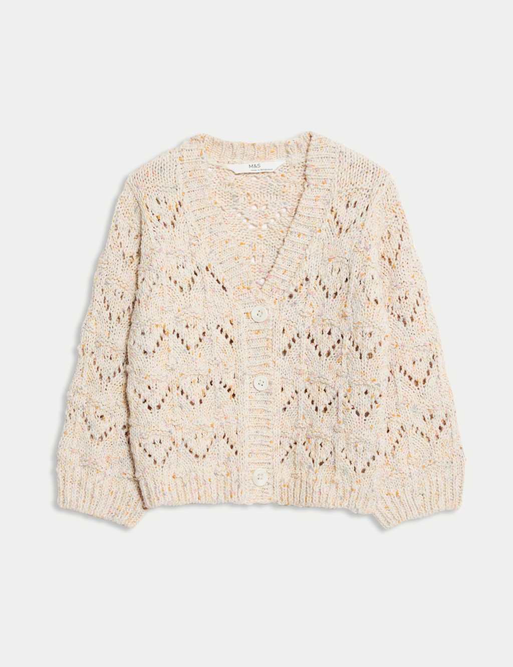 Cotton Rich Textured Knitted Cardigan (2-8 Yrs)