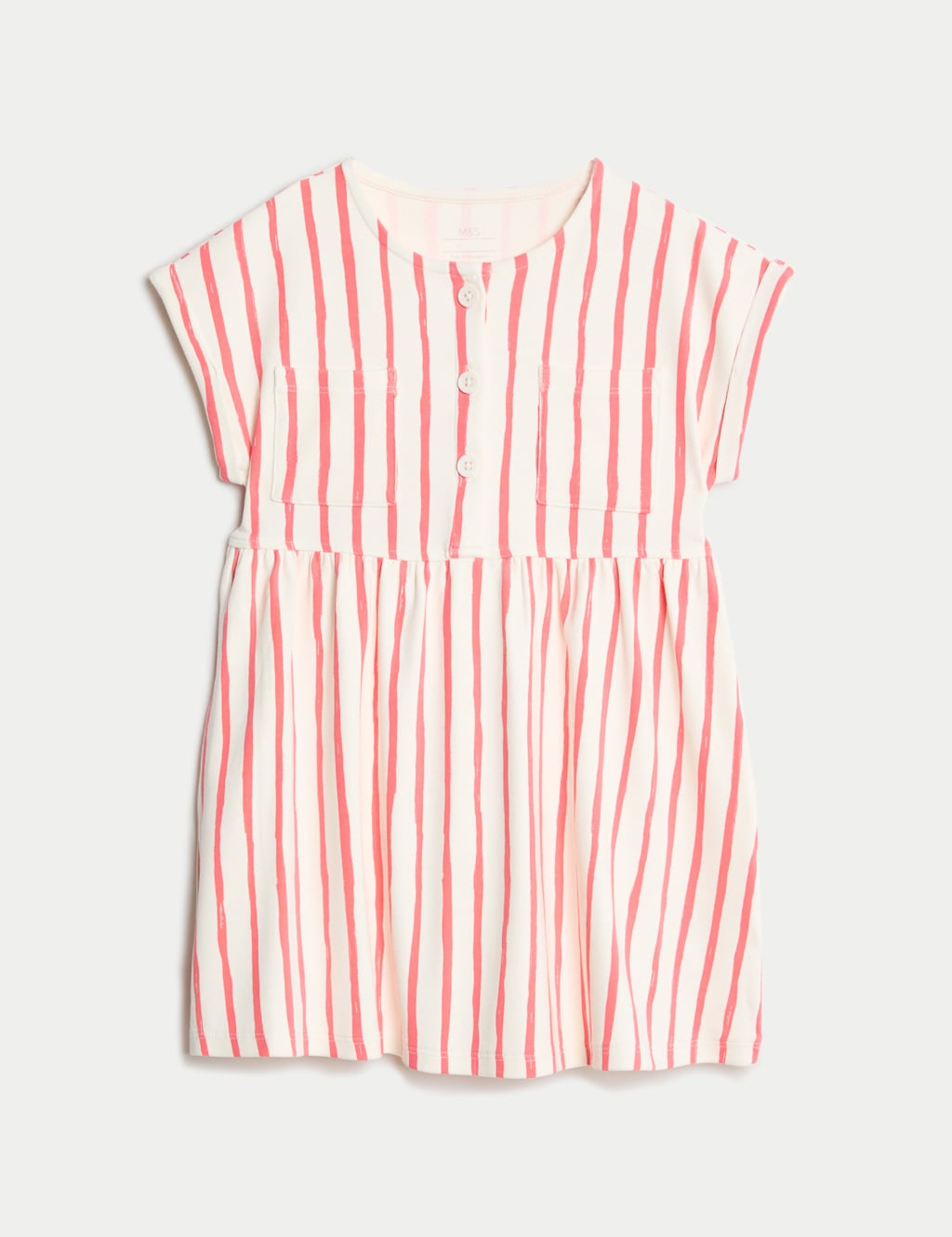 Cotton Rich Jersey Striped Dress (2-8 Yrs)