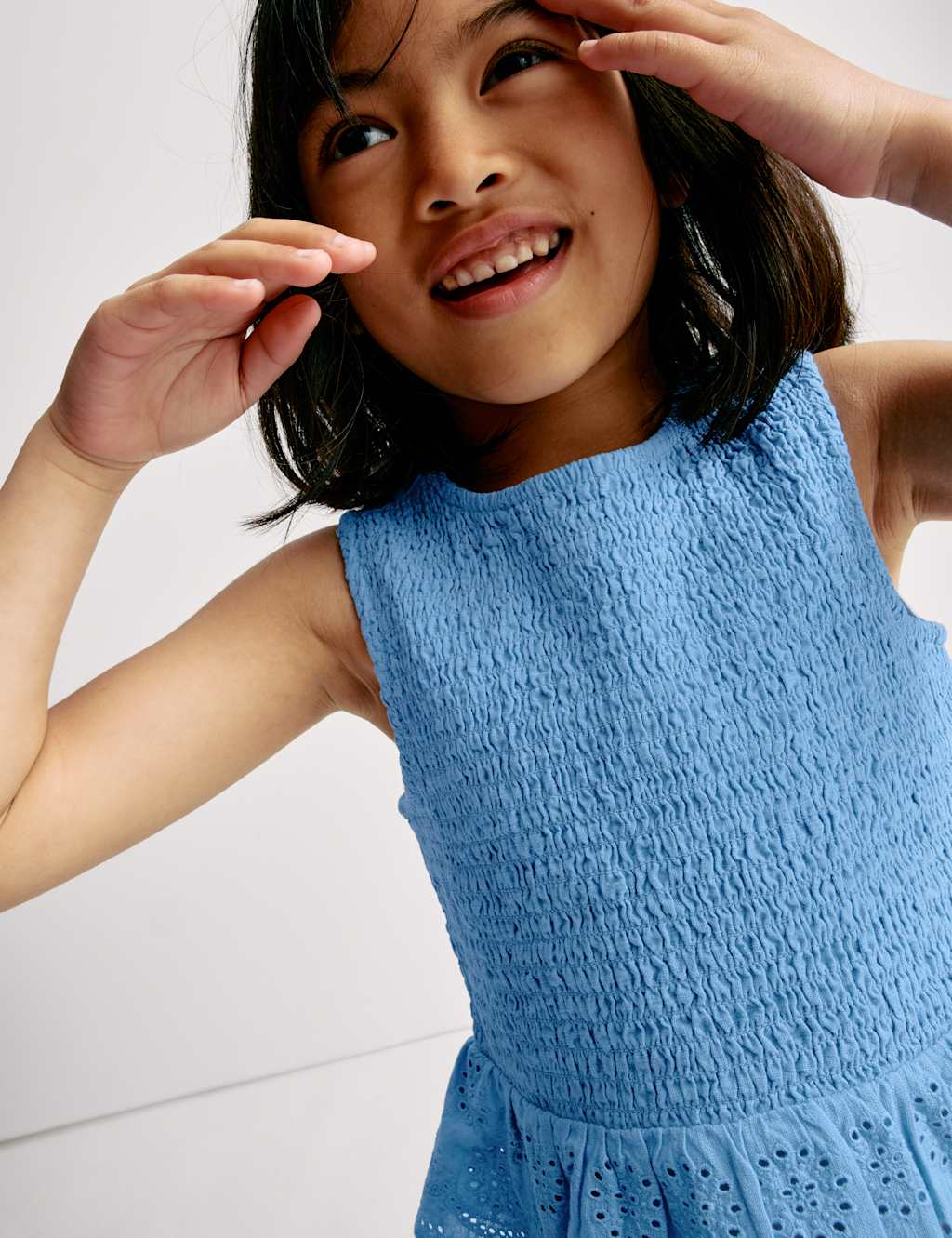 Pure Cotton Shirred Top (2-10 Yrs)
