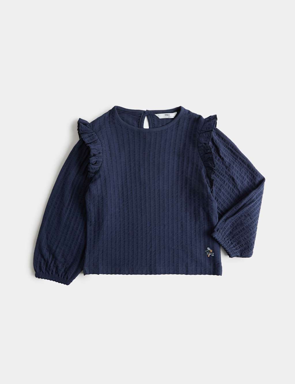 M&S Girls Pure Cotton Jersey Blouse (2-8 Yrs) - 4-5 Years - Multi