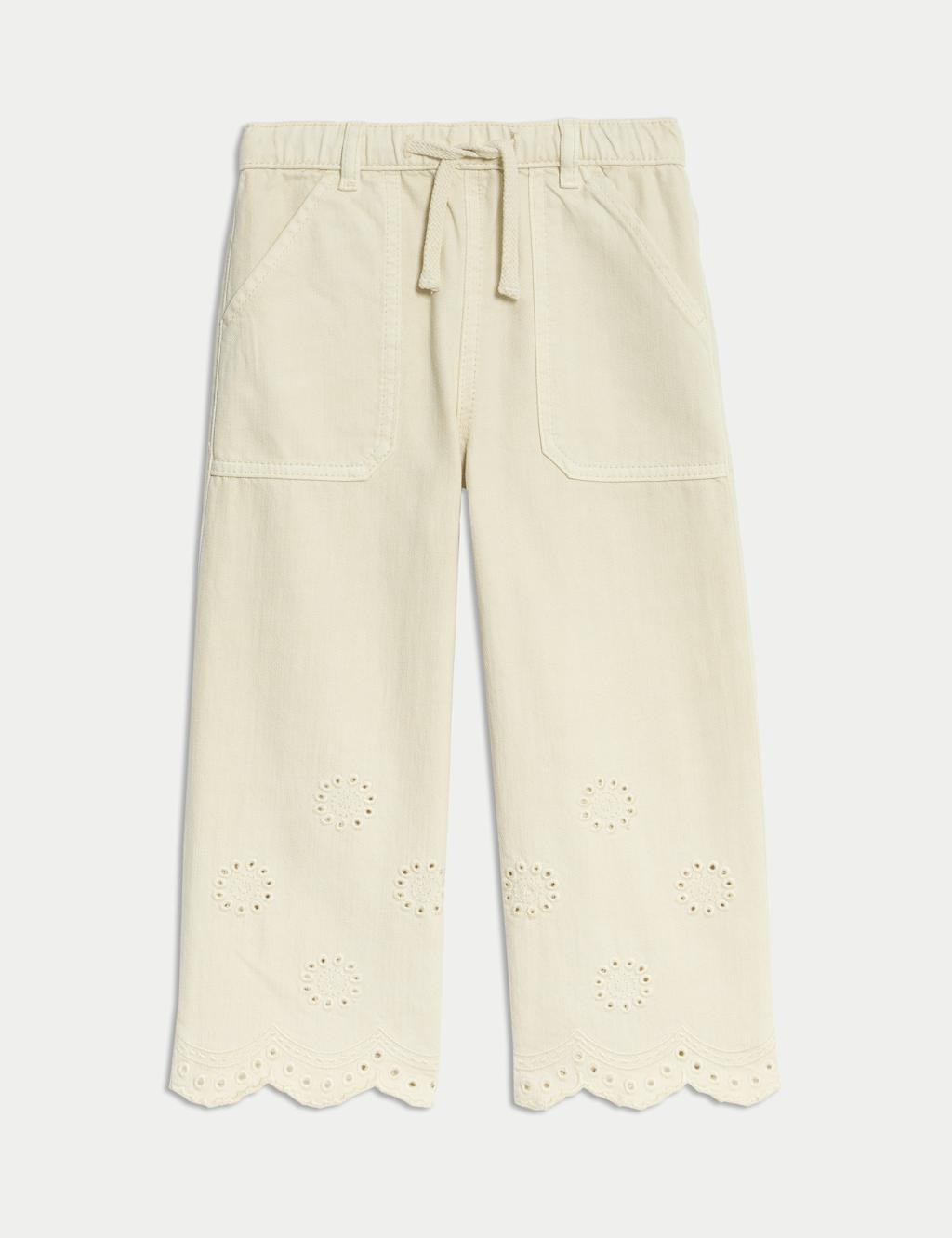 Floral Embroidered Denim Jeans (2-16 Yrs)