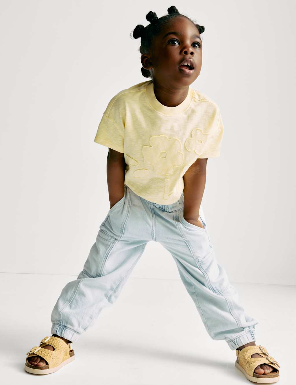 Denim Cuffed Cargo Jeans (2-8 Yrs)