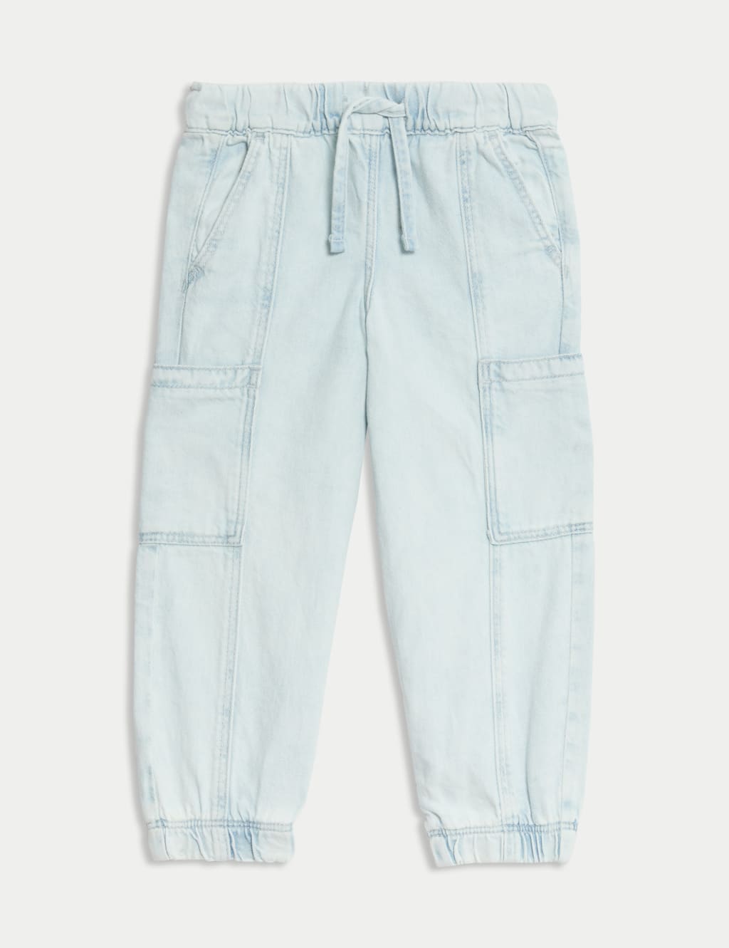 Denim Cuffed Cargo Jeans (2-8 Yrs)