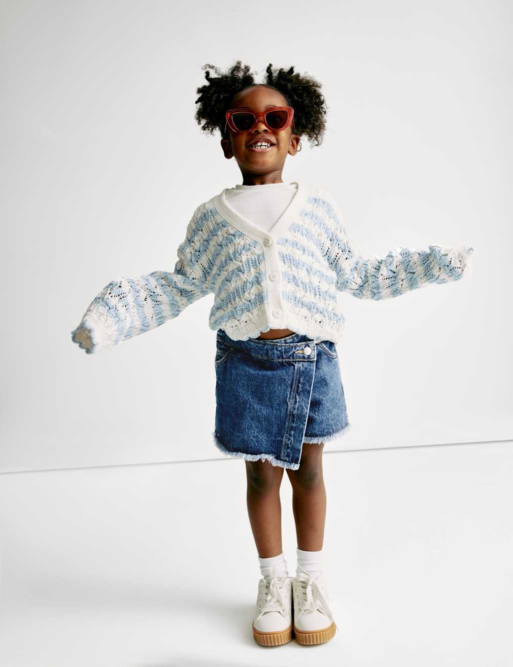 Pure Cotton Denim Skort (2-16 Yrs)