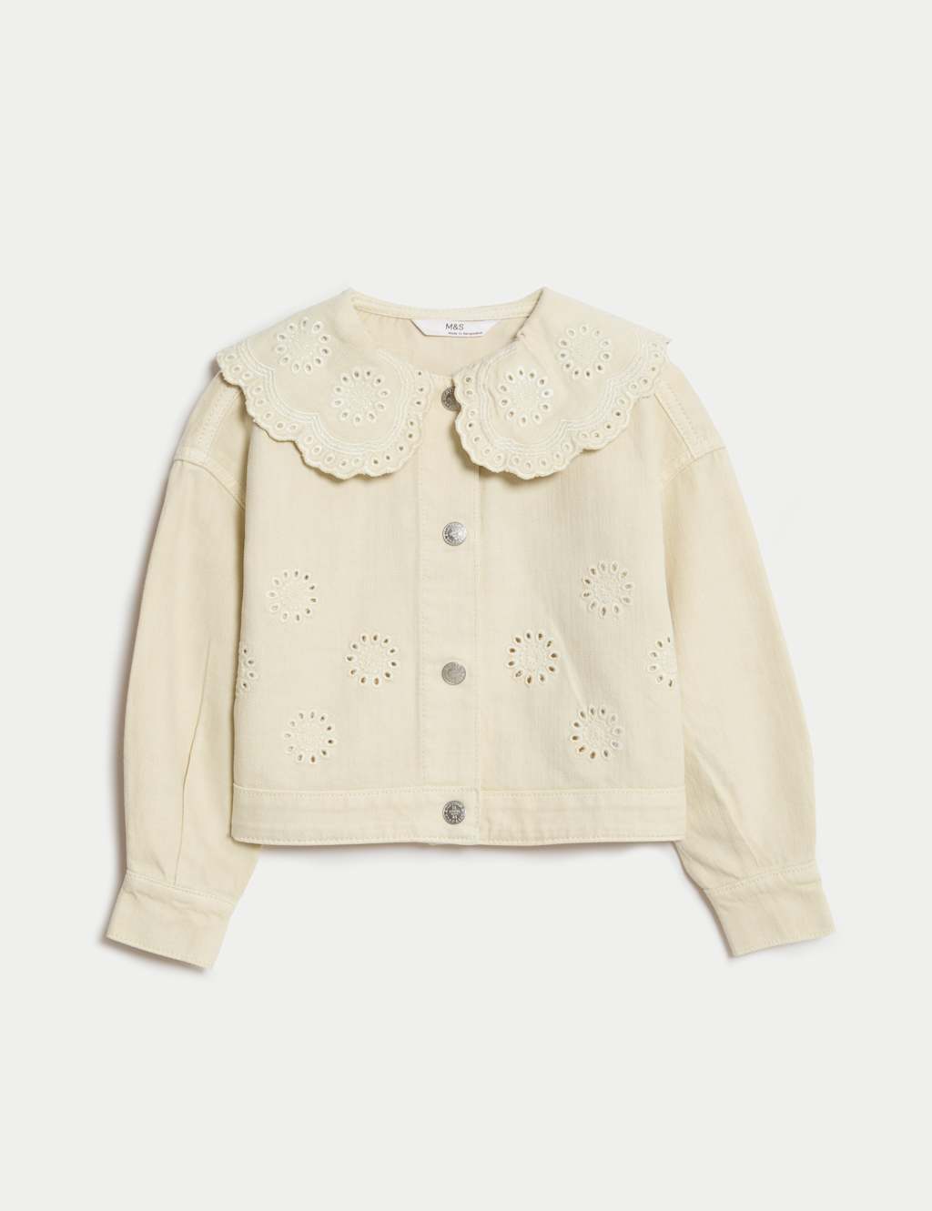 Denim Embroidered Shacket (2-8 Yrs)