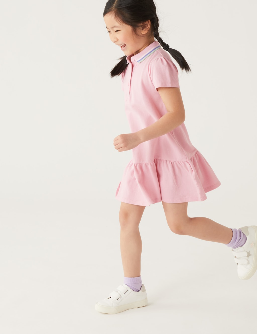 M&S Pure Cotton Dress (2-8 Yrs) Pink