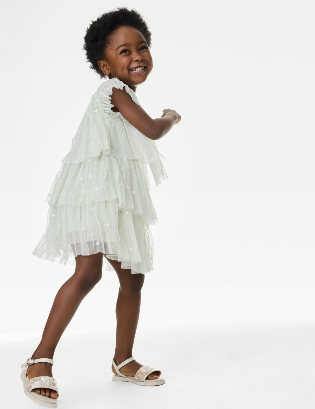 Embroidered Tulle Dress (2-16 Yrs)