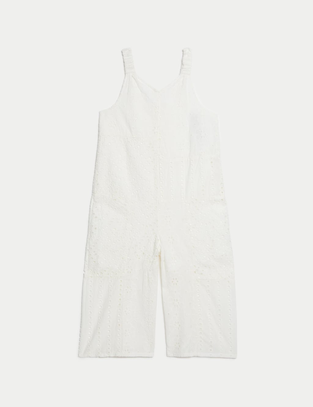 Pure Cotton Broderie Jumpsuit (2-8 Yrs)