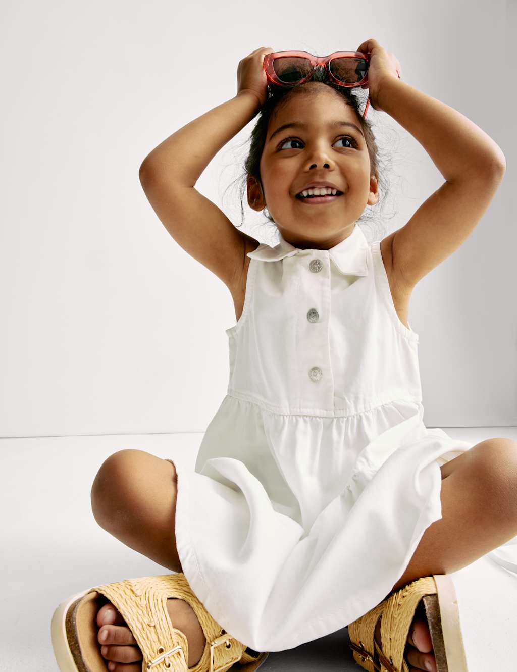 Denim Collared Dress (2-8 Yrs)